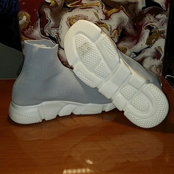 Womens Speed Trainer Flyknit Sock Sneaker GREY - Picture 7 of 7